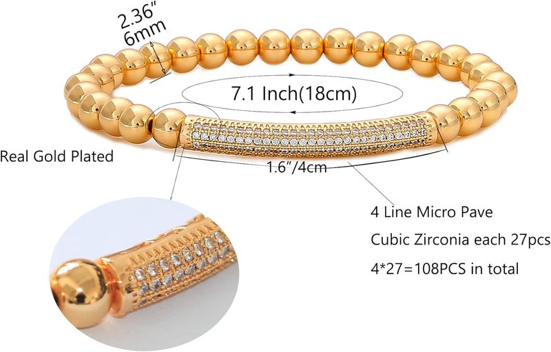 GOOJIDS Surfer Heishi Clay Bead Bracelets for Women Bohemian Stackable Gold Plated Beaded Stretch Bracelets Elastic Layering Friendship Bracelets Set Boho Jewelry - Image 2